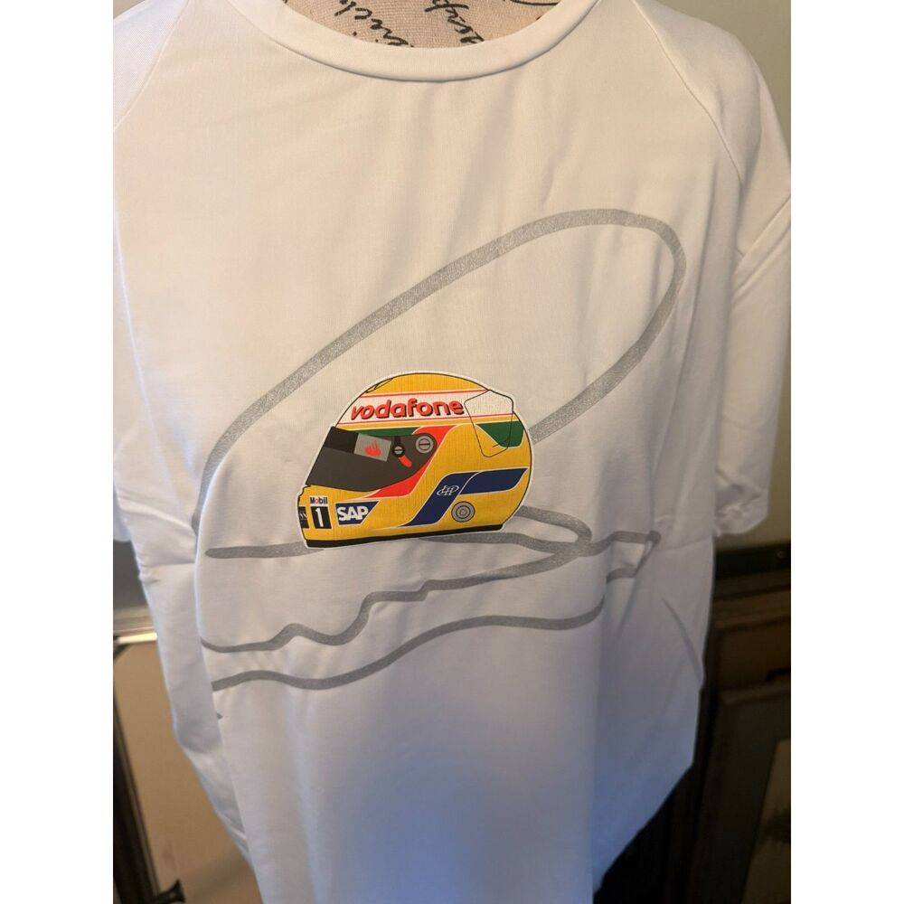 NWT 2009 Lewis Hamilton McLaren Mercedes F1 Helmet Signature Shirt XL